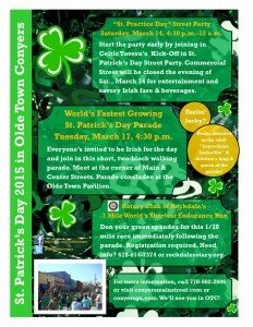 St. Patricks Day 2015 flyer