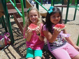 Peachtree Academy campers enjoying a summer treat